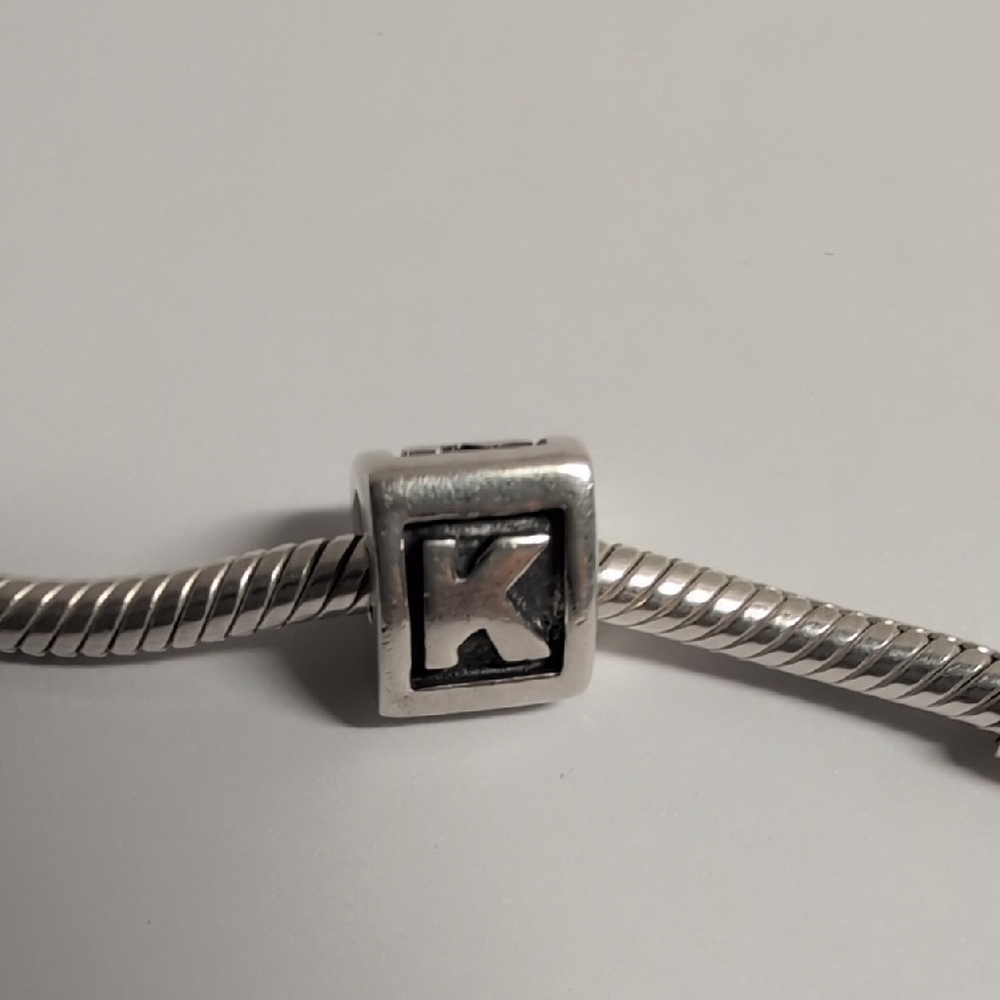 Pandora Block Letter K Charm
